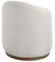 Uttermost® Swirl White Swivel Sheepskin Ottoman-4