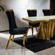 Furniture of America® Basilicata 7-Piece Gold Dining Table Set with Black Chairs-1