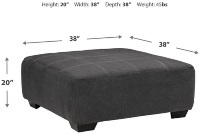 Benchcraft® Ambee Slate Oversized Accent Ottoman-1