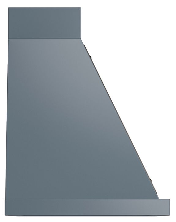 Ilve® Nostalgie II Noblesse 36'' Blue Gray Wall Mounted Range Hood with Burnished Trim-2