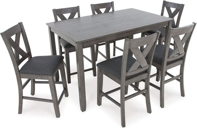 Signature Design by Ashley® Caitbrook 7-Piece Gray Counter Height Dining Set-2