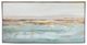 A & B Home Blue/Gold Ocean Oil Painting Wall Art-1