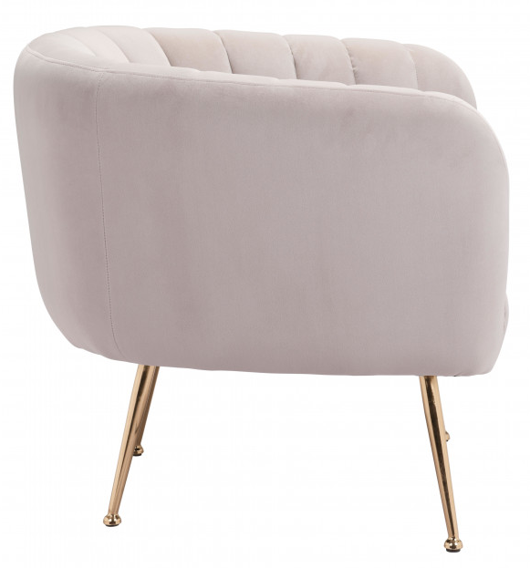 Zuo® Modern Deco Beige/Gold Accent Chair-1