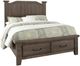 Vaughan-Bassett Sawmill Saddle Grey King Arch Storage Bed-0