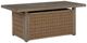 Signature Design by Ashley® Laguna Heights Beige Resin Wicker Outdoor Fire Pit Table with Aluminum Frame-0