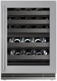 U-Line® Home Collection 24" 4.9 Cu. Ft. Stainless Steel Dual-Zone Wine Refrigerator with Glass Door-1