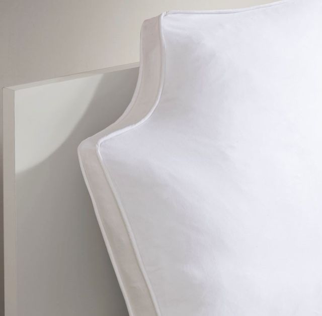 Olliix by Intelligent Design Oversized Headboard White Cotton Canvas Pillow-2