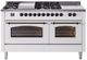 Ilve® Nostalgie II Series 60" White Pro Style Dual Fuel Range-0