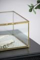 A & B Home 3-Piece Gold Glass Box Set-1