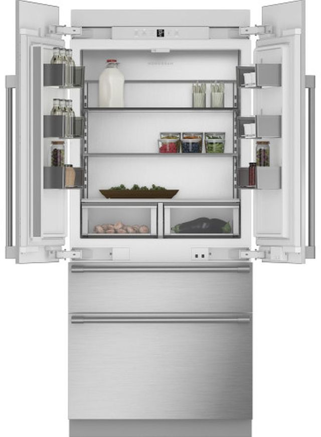 Monogram® 36" 20.1 Cu. Ft. Panel Ready Integrated Built-In French Door Refrigerator-2