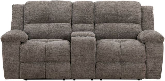 Parker House® Buster Cabot Stone Manual Dual Reclining Loveseat with Console-3
