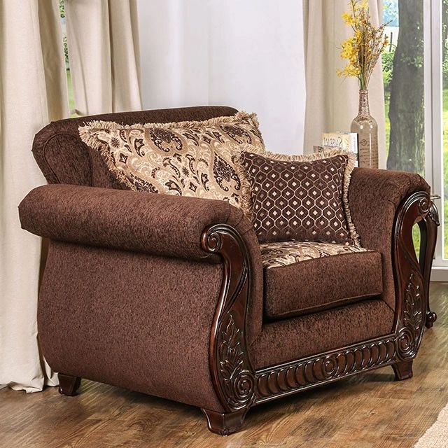 Furniture of America® Tabitha Brown Chair-0