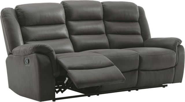 Signature Design by Ashley® Welota Gray Reclining Sofa with Drop Down Table-0