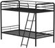 Coaster® Carson Glossy Black Metal Twin Over Twin Bunk Bed-3