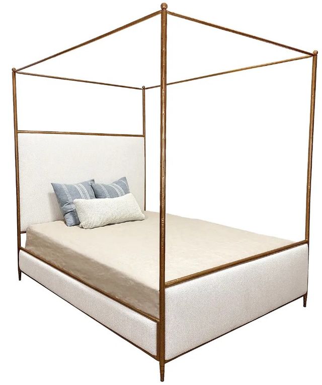 Wesley Allen Customizable Royce King Upholstered Canopy Bed-0