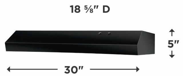 Frigidaire® 30" Black Under Cabinet Range Hood-1