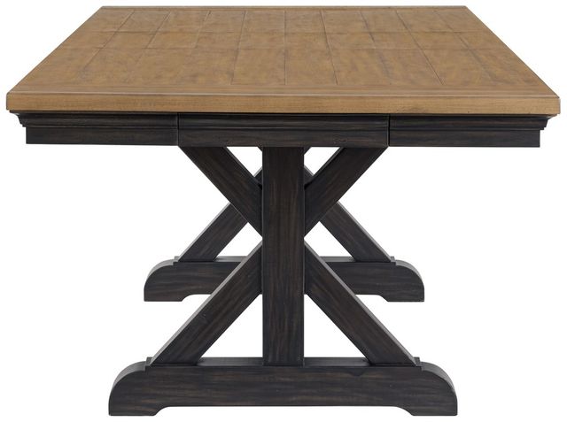 Elements International Montrose Brown/Espresso Dining Table with 20" Leaf-4