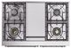 Ilve® Nostalgie II Noblesse 40'' Blue Gray Pro Style Dual Fuel Range with Chrome Trim-2
