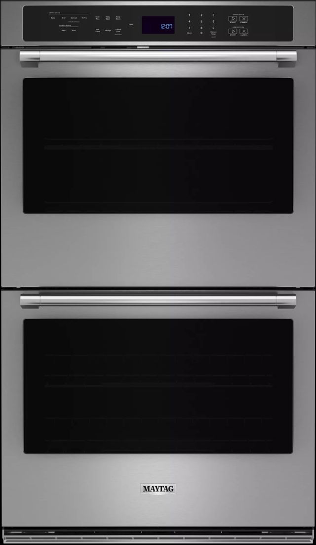 Maytag® 30" Fingerprint Resistant Stainless Steel Double Electric Wall Oven with Air Fryer-0