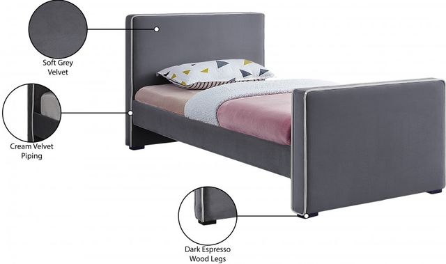 Meridian Furniture Dillard Grey Twin Bed-2