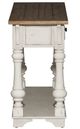 Liberty Furniture Morgan Creek Wirebrushed Tobacco Sofa Table with Antique White Base-4