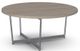 Amisco Customizable Jill Thermo Fused Laminate Round Coffee Table with X-Shaped Metal Frame-0