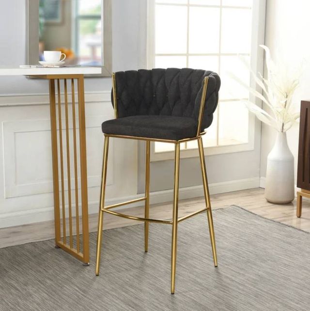 Stylecraft Austin Allen James Brown/Gold 42" Stationary Accent Chair-3