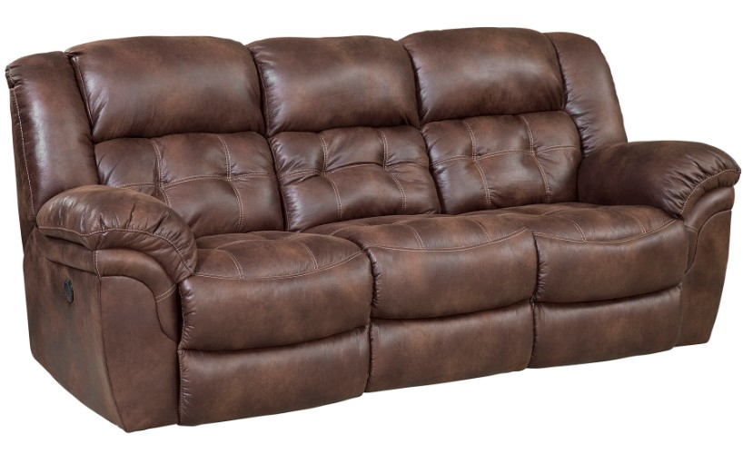 HomeStretch Frontier Brown Double Manual Reclining Sofa