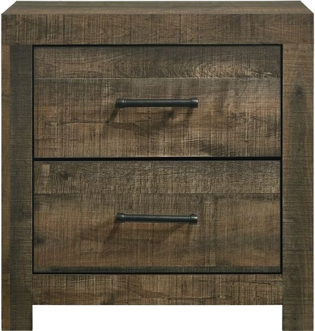 Elements International Bailey 4-Piece Warm Walnut Queen Panel Bedroom Set-4