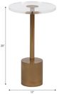 Sagebrook Home Talia Clear Accent Table with Gold Base-2