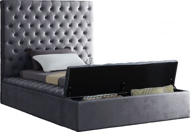 Meridian Furniture Bliss Grey Velvet Twin Bed-2