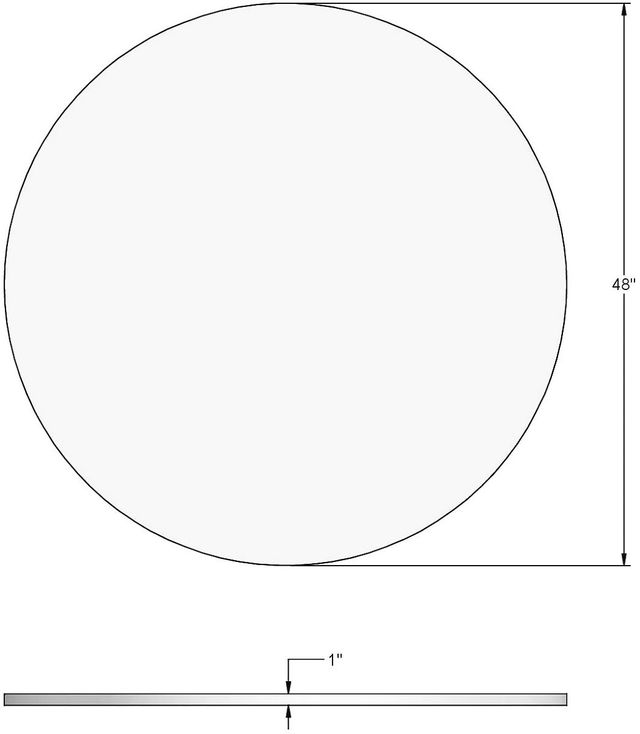 Amisco Customizable Gemma 48" Round Pub Table with 1" Thermo Fused Laminate Top-1