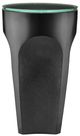 Currey & Company Lemy Clear Drinks Table with Black Base-1