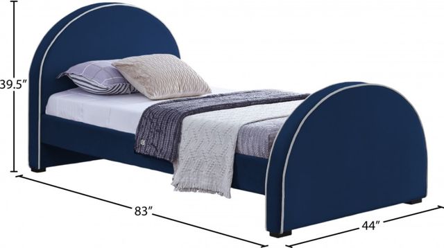 Meridian Furniture Brody Navy Twin Bed-3