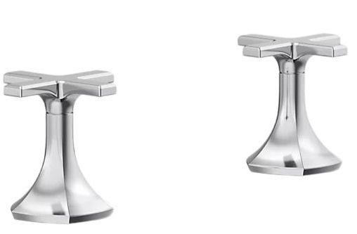 KOHLER® Occasion® Polished Chrome Cross Bathroom Sink Faucet Handles-0