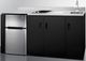 Summit® 72" Black and Stainless Steel All-In-One Kitchenette-2