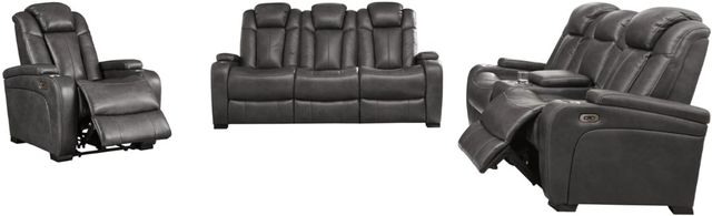 Signature Design by Ashley® Turbulance 3-Piece Quarry Living Room Reclining Seating Set-0