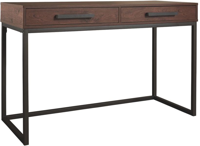 Signature Design by Ashley® Horatio Dark Brown Office Desk | Sides