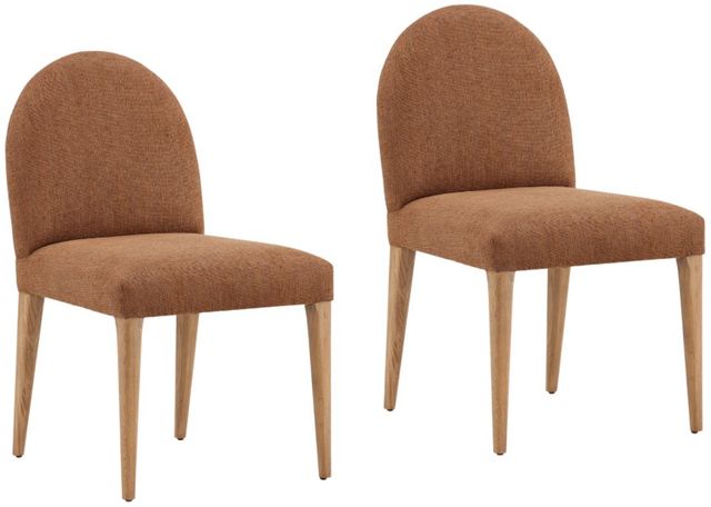 Dovetail Furniture Memphis 2-Piece Brown Dining Chair Set-0