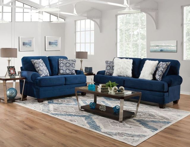 Albany Industries Groovy Navy Loveseat-1