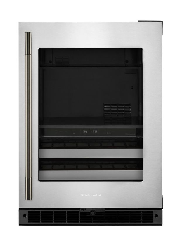 KitchenAid® 24" 4.8 Cu. Ft. Stainless Steel Beverage Center -0