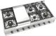 Ilve Nostalgie II 48” Stainless Steel Gas Rangetop with 8 Burners, Griddle and Chrome Trim-2