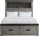 Elements International Wade Gray Full Youth Platform Storage Bed-1