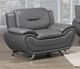 Brassex Inc. Riley Grey Arm Chair-1