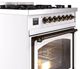 Ilve® Nostalgie II Noblesse 30" Custom RAL Color Pro Style Dual Fuel Range with Burnished Trim-4