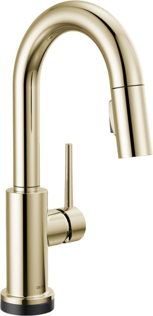 Delta Trinsic® Polished Nickel Touch2O® Bar/Preparation Faucet with Touchless Technology-0