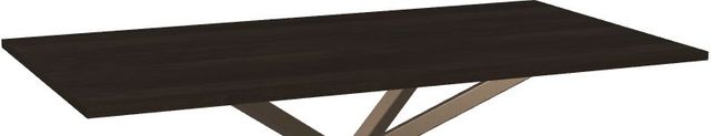 Amisco Customizable Asterisk Birch 71.5" Rectangular Table with Metal Stand-1
