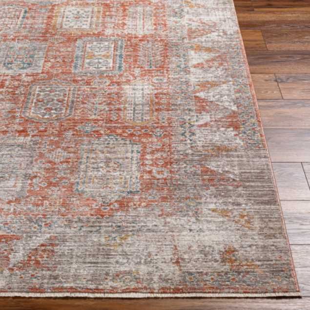 Surya Carlisle Brick Red 4'x6' Area Rug-1