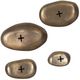 Uttermost® Set In Stone 4-Piece Antique Brass Aluminium Indoor-Outdoor Wall Art Set -2