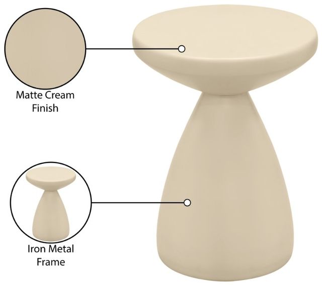 Meridian Furniture Anika Cream End Table-4